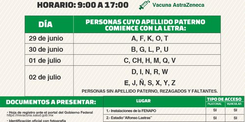 SLP y Soledad inician vacunación a personas de 40 años y más