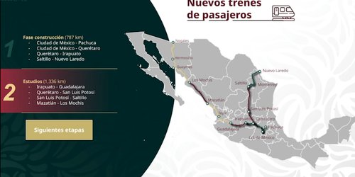 En Agosto arrancan obras de trenes Querétaro-Irapuato y Saltillo-Nuevo León, y estudios para Guadalajara