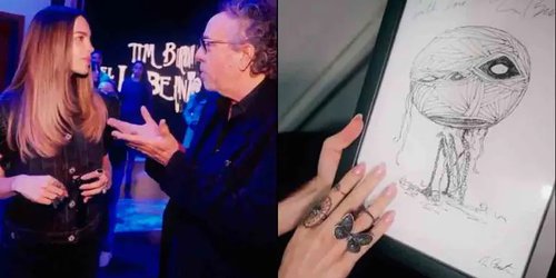 Tim Burton dedica a Belinda único y macabro autógrafo