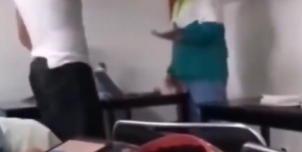 "De mí no te vas a volver a burlar, hijo de tu p*t4 m*dr3" Alumno Golpea a Maestro