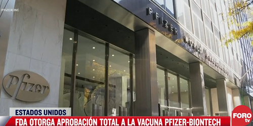 Vacuna COVID-19 de Pfizer obtiene aprobación total y podrá comercializarse directamente