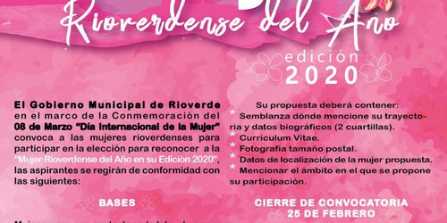 Abren convocatoria para Mujer Rioverdense del Año