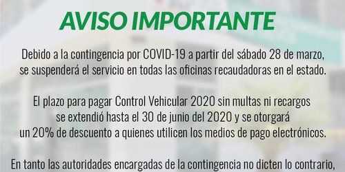 Secretaría de Finanzas cierra oficinas recaudadoras y administrativas no esenciales