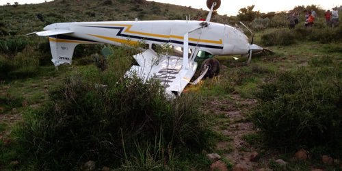 Avioneta se estrella cerca de la colonia El Aguaje, en SLP