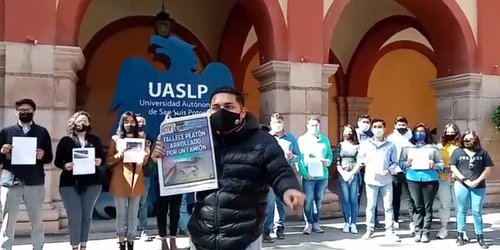 La Federación Universitaria Potosina (FUP) rechaza el alza a la tarifa del transporte urbano.