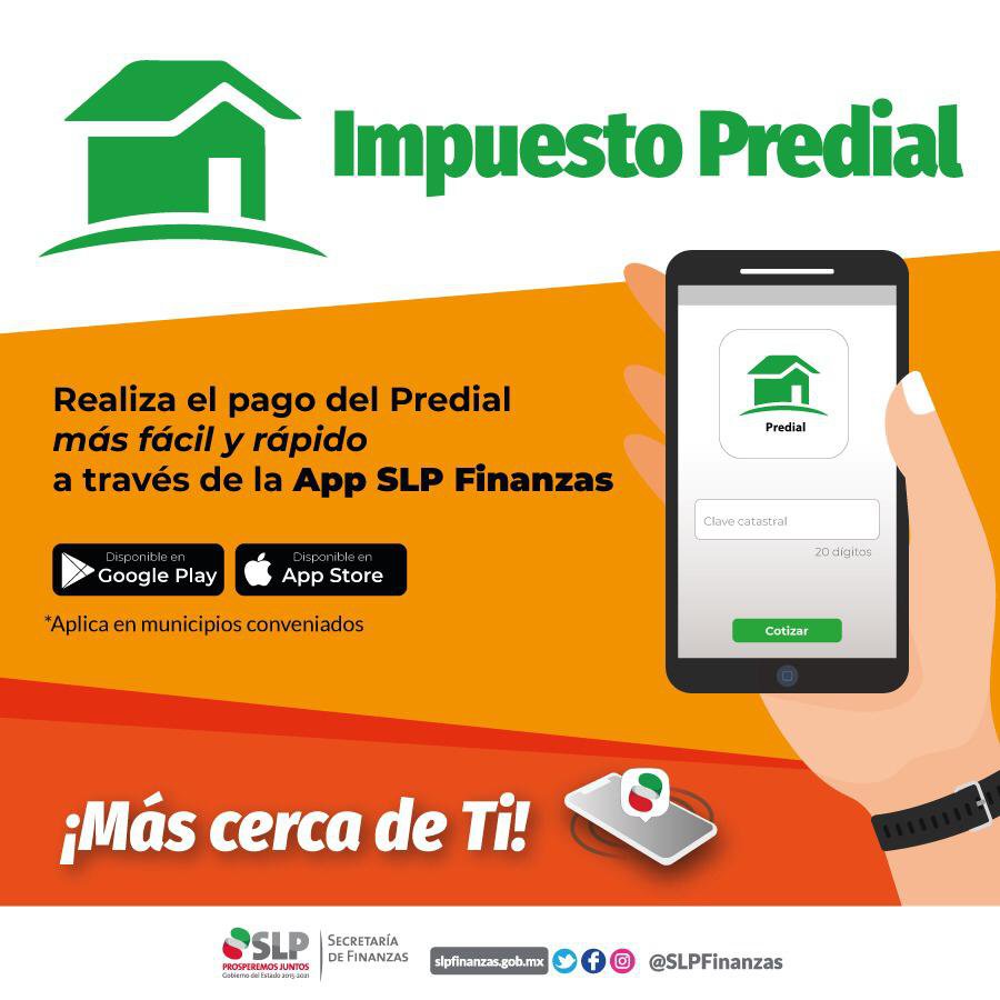 Pago de predial a través de la APP 'SLP Finanzas'