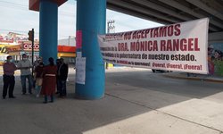 Protesta MORENA en Rioverde ante posible imposición de Mónica Rangel