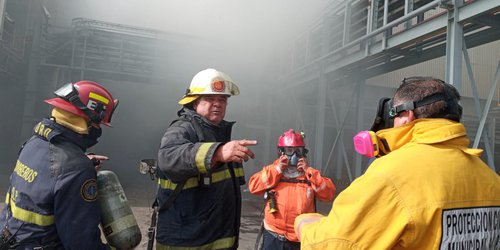 Se registra incendio en la Minera México.