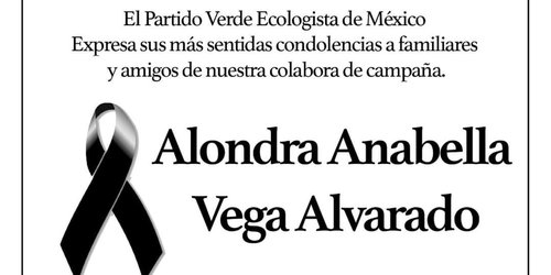 En señal de duelo PVEM suspende dos días campaña política