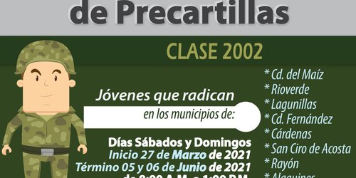 Reinician trámites de recepción de Precartillas del Servicio Militar