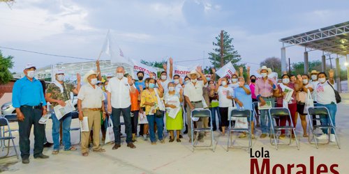 Lola Morales sigue marcha intensa de promoción del voto por calles, colonias y ejidos