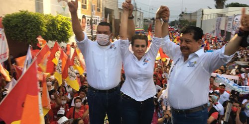 Encabeza Carolina Viggiano mitin multitudinario en Rioverde