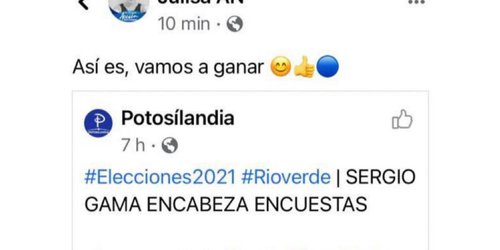 Regidora en funciones de Acción Nacional difunde encuesta falsa a favor del candidato Sergio Gama
