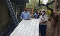 Avanza obra de techado del lienzo charro de la comunidad San Francisco