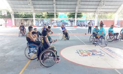 Realizan torneo de basquetbol adaptado en el Campo Ferrocarrilero