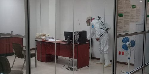 Sanitizan defensoría de oficio de la FGE, para prevenir más Covid
