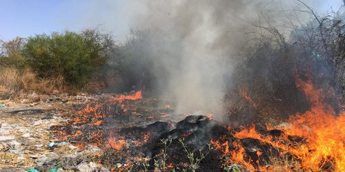 Por más de tres horas combatieron incendios Bomberos y Protección Civil
