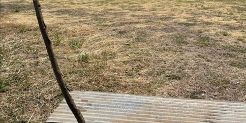 Mal drenaje en escuela provoca hundimientos en el patio