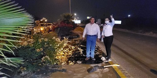 Alcalde de Rioverde realiza inspección al área de plazas y jardines