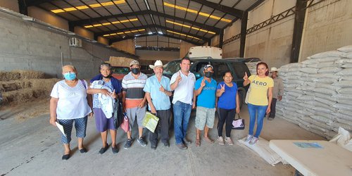 Entregan pacas de zacate a 600 ganaderos de Rioverde