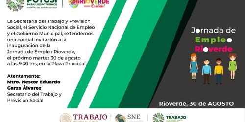 Invitan a jornada laboral en plaza principal de Rioverde