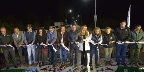 Ricardo Gallardo y Leonor Noyola inauguraron el bulevar Palma de la Cruz