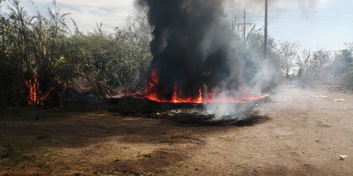 Causa alarma, incendio a un costado del canal de la Media Luna