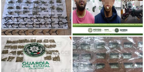 Capturan a objetivos criminales y aseguran 136 dosis de droga y 28 "poncha llantas"
