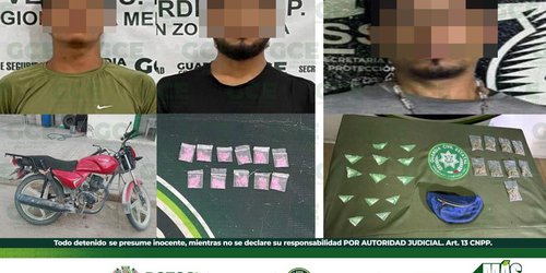 Guardia Civil asegura 55 dosis de narcóticos y detiene a cuatro presuntos vendedores de droga