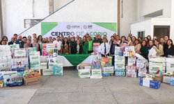 Instala DIF Estatal centro de acopio para apoyar a familias de Guerrero