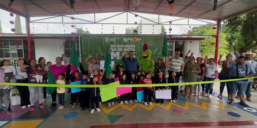 Alcalde de Rioverde Arnulfo Urbiola inauguró obras educativas en Cieneguilla por $340,000