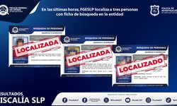 Sanas y a salvo localizan a tres personas con ficha de búsqueda en SLP