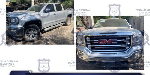 Recuperan camioneta con alteraciones en el número de serie en Rioverde