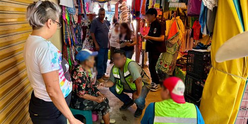 Escuadrón AVE atendió adulta mayor enferma en el Mercado Colón