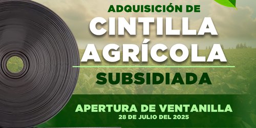Abren ventanilla para cintilla agrícola subsidiada en apoyo a productores del campo