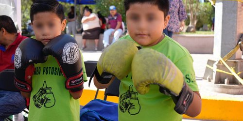 Función de boxeo tipo olímpico en Villa de Pozos