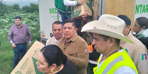 Gobernador Ricardo Gallardo supervisa atención  a familias afectadas en la Huasteca