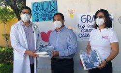 Entregan apoyos al Hospital General y clínica del IMSS de Rioverde