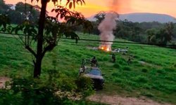 Deja cuatro muertos balacera en Tamasopo: Quemaron helicóptero