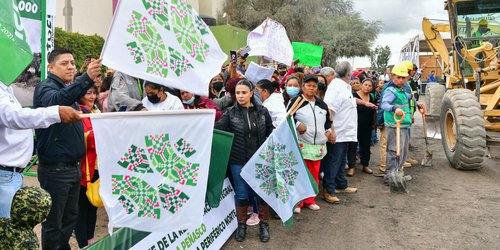 Inicia Gallardo la transformación de Peñasco con rehabilitación del camino de acceso