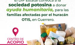 Gobernador de SLP abre centro de acopio en apoyo a familias de Guerrero