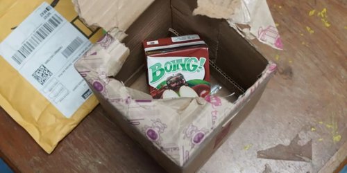 ¡Otro Boing! Joven pide un celular Xiaomi y le llega un jugo de manzana (que tiene que devolver a Amazon)