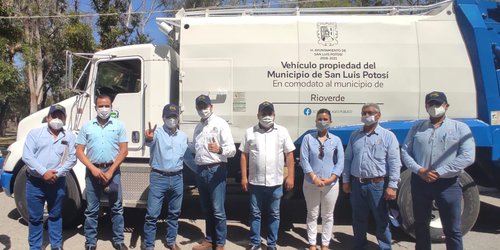 Rioverde recibe en comodato camión de basura