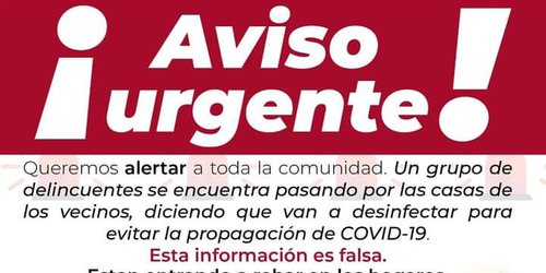 Advierten por falsas campañas de sanitización en domicilios particulares