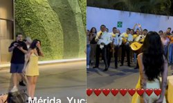 ¡Con mariachi! Dieron fans emotivo recibimiento a Cazzu en Mérida