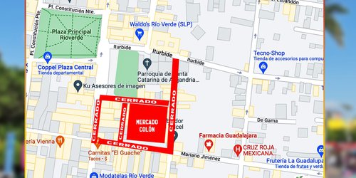 Cierran tramos de calles Morelos, Jiménez, Dr. Islas y Colón, por obras