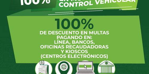 Se amplía programa de descuentos en multas de control vehicular