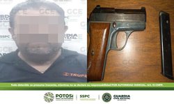 Detienen a sujeto por amenazas y portación de arma de fuego