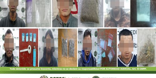 Detuvieron a 15 personas con droga, en distintas partes del Estado
