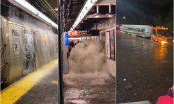 Videos muestran cascadas que inundan Metro de Nueva York tras el paso de 'Ida'